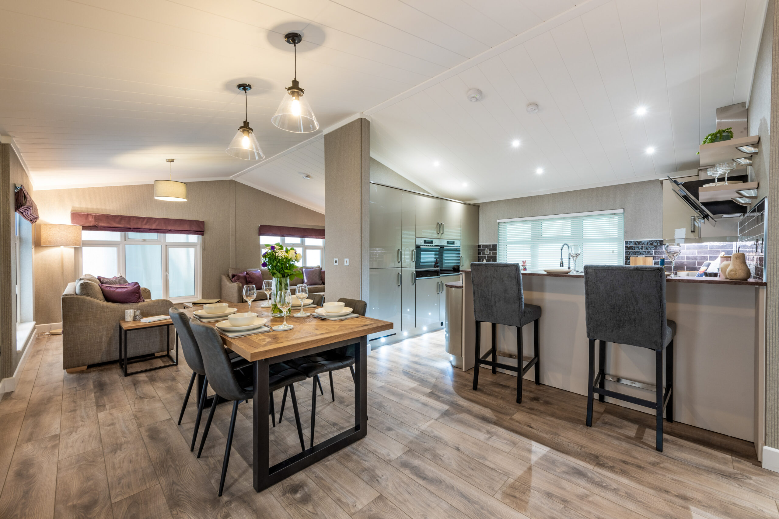 Living area in a residential park home