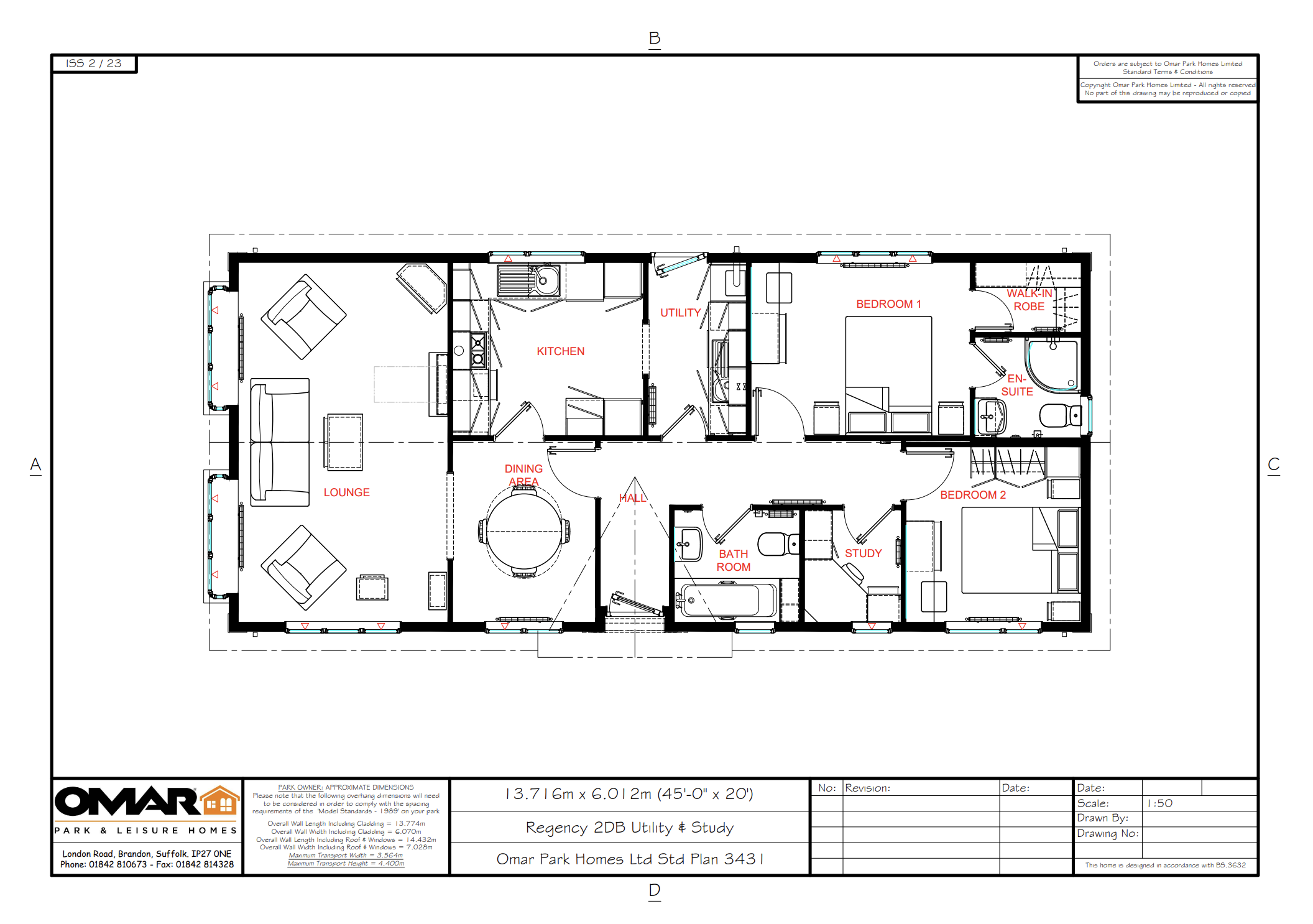 2 Bedroom 45x20