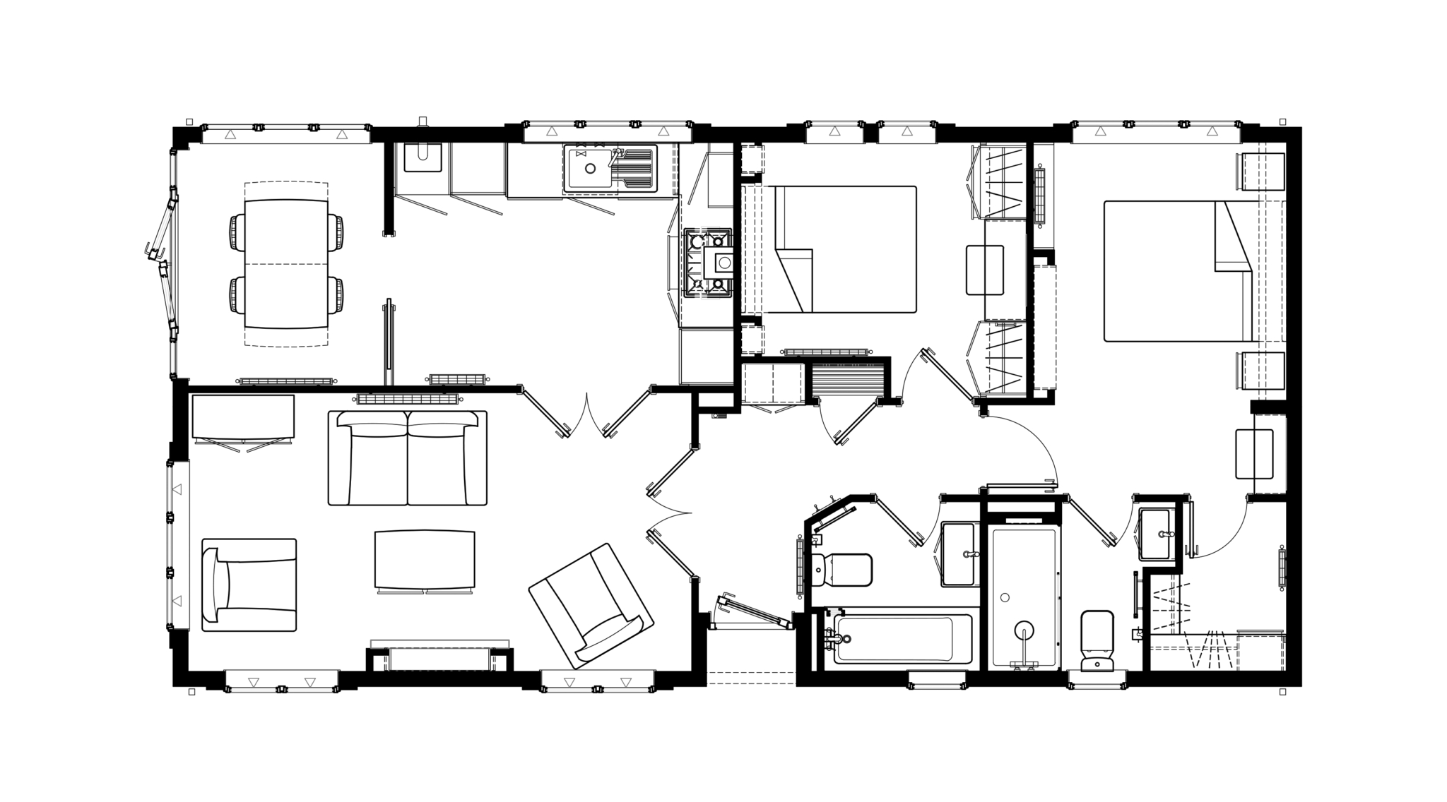 1 Bedroom 40x14