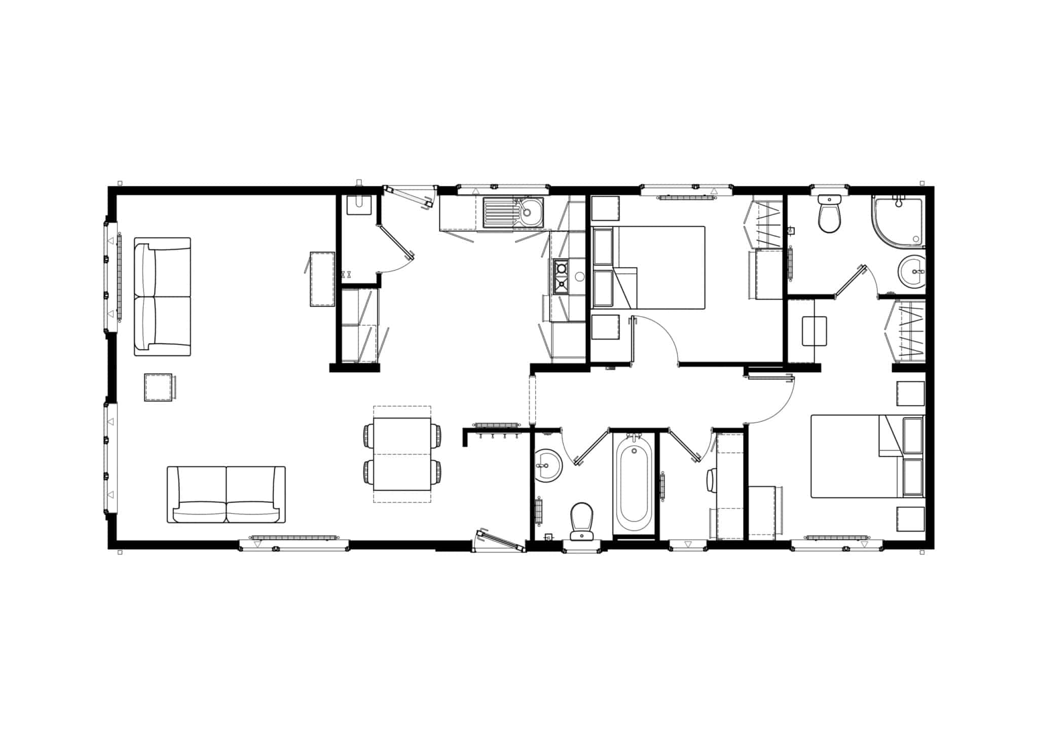 2 Bedroom 45x20