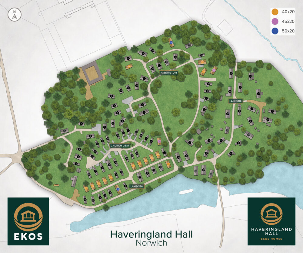 Haveringland Hall site map